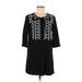 Forever 21 Casual Dress - Shift Crew Neck 3/4 sleeves: Black Dresses - Women's Size Medium