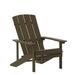 Flash Furniture Charlestown Commercial Grade Indoor/Outdoor Adirondack Chair Weather Resistant Durable Poly Resin Deck and Patio Seating Mahogany