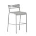 Flash Furniture Nash Commercial Grade Silver Metal Indoor-Outdoor Bar Height Stool with 2 Slats