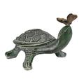 Turtle Garden Sculpture Tortoise with Butterfly Statue Garden Lawn Yard Ornaments Outdoor Figurine Home Decorations