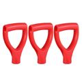 Tinksky 3PCS Shovel Handle Plastic D-shaped Spade Handle Shovel Replacement Handle Ergonomic Plastic Handle Hanging Shovel Handle for Spade Shovel Red