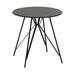 Outdoor Side Table Patio Round Metal Coffee Table Weather Resistant Snack End Table for Yard Balcony Garden Porch Bedside Black