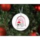 Personalised Christmas Decoration, Christmas Hanging Decoration, Gifts for Home, Penguin Gifts, Santa hat penguins, Rainbow gifts