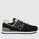 New Balance 574 trainers in black & white