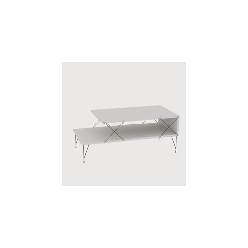 Skye Decor, Loire- Loire KLN, Weiß, Couchtische, 40x100x50 cm, 100% Melaminbeschichtete Partikelplatte
