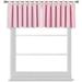 Tab Top Blackout Valance Curtains Panel Drapes Baby Pink 32 Wide by 14 Long - 1 Panel