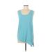 Eddie Bauer Active T-Shirt: Blue Color Block Activewear - Women's Size Medium