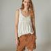 Lucky Brand Crochet Babydoll Tank - Women's Clothing Tops Tank Top in Gardenia, Size L