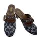 Coach Shoes | Coach Clogs Mules Buckle Wooden Logo Y2k Blue Brown Denim Studded 90s Women's 8 | Color: Blue/Brown | Size: 8