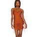 Free People Dresses | Free People Day To Night Slip Dress New | Color: Brown/Orange | Size: Xxs