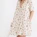 Madewell Dresses | Madewell Ruffle Button-Front Trapeze Dress In Floral Reef. | Color: Brown/Cream | Size: S/M