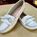 J. Crew Shoes | J Crew White Moccasin | Color: White | Size: 10