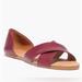 Madewell Shoes | Madewell The Thea Crisscross Sandal Cabernet Red Leather | Color: Red | Size: 7.5