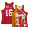 Men's Mitchell & Ness Joe Montana Scarlet San Francisco 49ers 1989 Player Burst Tank Top