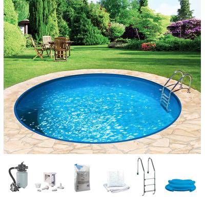 Rundpool KONIFERA "HOLIDAY 6", weiß, H:120cm Ø:400cm, Schwimmbecken, Höhe: 120 cm, in verschiedenen Größen
