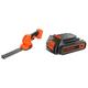 Black+Decker Akku Gras- und Strauchscheren-Set BCSS18B BCSS18B-XJ schwarz/orange & Li-Ion Slidepack Akku BL2018