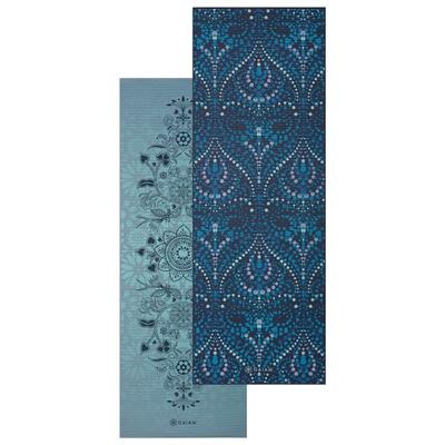 GAIAM - 6 mm Premium Reversible Yoga Mat - Yogamatte Gr 61 cm x 173 cm x 0,6 cm blau