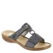 Rieker Regina 85 - Womens Euro 41 US 9.5 Blue Sandal Medium