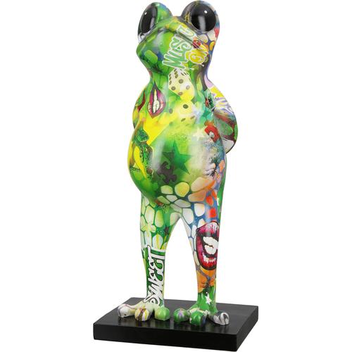 „Tierfigur CASABLANCA BY GILDE „“Skulptur Frosch Street Art““ Dekofiguren Gr. B/H/T: 13 cm x 30,5 cm x 10 cm, bunt Tierfiguren“