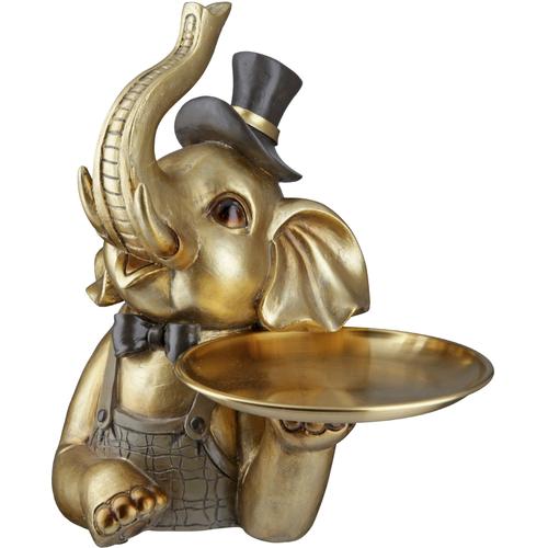 "Tierfigur GILDE ""Elefant Maroni"" Dekofiguren Gr. B/H/T: 16 cm x 26 cm x 14 cm, goldfarben Tierfiguren"