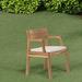 SHINYOK Teak Patio Dining Armchair w/ Cushion Wood in Brown | 33.46 H x 22.44 W x 22.44 D in | Wayfair 03GSS128J05DC4QVX