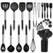 AIRPJ 26 PCS Silicone Cooking Utensil Set, Kitchen Utensils Set, Non-Stick, Heat Resistant, BPA Free Stainless Steel/Silicone | Wayfair US-CU-44