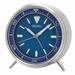 Seiko Analog Quartz Alarm Tabletop Clock Metal in Blue | 4.37 H x 3.94 W x 1.57 D in | Wayfair QXE065LLH