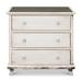 Sarreid Ltd Charming Continent 3 - Drawer Solid Wood Bachelor's Chest in Off White/Gray Wood/Metal in Brown/Gray/Green | Wayfair 40235-GN