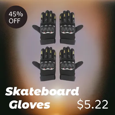 Gants de skateboard de descente avec curseur accessoires de skate rouleau long curseur de planche