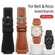 Bracelets de montre en cuir véritable pour hommes pour Bell & Ross B & R BR-01 et BR-03 Bracelet