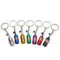 Porte-Clés Créatif en Métal avec Bouteille d'Azote Turbo Mini Pendentif Automobile Porte-Clés de