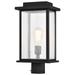 Nuvo Lighting 60486 - 1 Lamp 17" - 120 volt Matte Black Clear Seeded Glass Outdoor Post Top Lantern Light Fixture (SULLIVAN 1LT OUTDOOR POST BLK (60-7378))