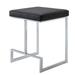 Latitude Run® 24" Counter Stool Leather/Metal in Black | 24 H x 17 W x 18 D in | Wayfair F7FB3B8CF88044D49E1CCF84FB520D9E