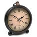 Alcott Hill® Analog Metal Quartz Alarm Tabletop Clock in Black/Brown | 6 H x 5.1 W x 3 D in | Wayfair A6C9F09A7025469B8D9AFEF2FBF7A80C