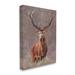 Stupell Industries Elk Portrait Forest Grove by Pip Wilson - Wrapped Canvas Graphic Art Canvas in Brown/Green/Pink | 20 H x 16 W x 1.5 D in | Wayfair