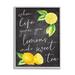 Stupell Industries When Life Gives You Lemons Sweet Tea Phrase by ND Art - Floater Frame Graphic Art on in Brown/Gray/Green | Wayfair