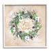 Stupell Industries Joy to the World Holiday Floral Wreath by Kelley Talent - Floater Frame Graphic Art on in Brown/Gray/Green | Wayfair