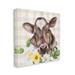 Stupell Industries Country Gingham Floral Cow by N/A - Wrapped Canvas Graphic Art Canvas in Brown/Green/White | 17 H x 17 W x 1.5 D in | Wayfair