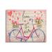 Stupell Industries Love in the Air Tulip Bike Basket by ND Art - Wrapped Canvas Graphic Art Canvas in Pink | 16 H x 20 W x 1.5 D in | Wayfair
