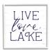 Stupell Industries Live Love Lake Rustic Nautical Framed Giclee Art By Lux + Me Designs Wood in Blue/Brown/White | 24 H x 24 W x 1.5 D in | Wayfair