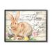 Stupell Industries Spring Floral Happy Easter Bunny Framed Giclee Art By ND Art Wood in Brown/Gray/White | 24 H x 30 W x 1.5 D in | Wayfair