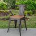 Williston Forge Hallmon Stacking Patio Dining Armchair, Wood in Black | 30.91 H x 18.31 W x 17.72 D in | Wayfair 5AD0908EEBE44F99AFE68033EB435B2A