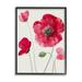 Stupell Industries Bold Red Poppies Blooming by Lanie Loreth - Floater Frame Graphic Art on Wood in Brown/Red | 14 H x 11 W x 1.5 D in | Wayfair