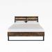 17 Stories Queen Platform Bed Wood & Metal/Metal in Brown | 38 H x 62 W x 83 D in | Wayfair 7EADE77B5B2E426CBB92C060C680334A