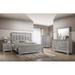 Rosdorf Park 5-1_Elsa LED Upholstered Panel Bedroom Set Upholstered in Brown/Gray | 68 H x 63 W x 64.7 D in | Wayfair