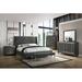 House of Hampton® 3-4_Bobbi Upholstered Panel Bedroom Set Upholstered in Brown/Gray | 112 H x 86.2 W x 85 D in | Wayfair