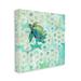 Stupell Industries Sea Turtle Geometric Pattern - Graphic Art Canvas in Green | 24 H x 24 W x 1.5 D in | Wayfair at-819_cn_24x24