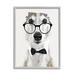 Stupell Industries Funny Dog Formal Bowtie Glasses - Graphic Art Canvas in Gray | 20 H x 16 W x 1.5 D in | Wayfair au-263_gff_16x20