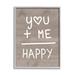 Stupell Industries You + Me = Happy Equation Romance by Lil' Rue - Graphic Art Canvas in Brown/White | 14 H x 11 W x 1.5 D in | Wayfair