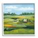 Stupell Industries Peaceful Farmland Fields Greenery by Grace Popp - Painting Canvas in Blue/Green/Yellow | 17 H x 17 W x 1.5 D in | Wayfair
